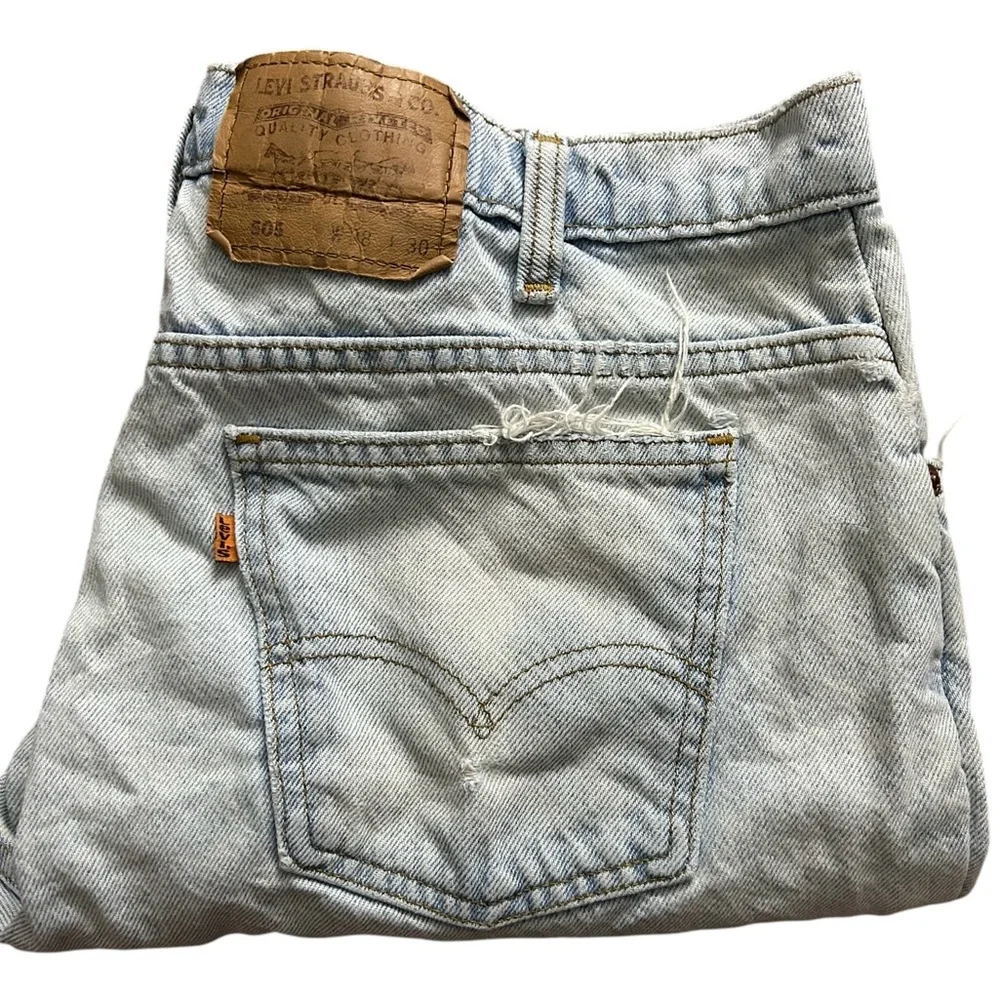 Levi’s 505 Men’s Vintage 1980s‎ Orange Tab Distressed Denim Jeans 38x25